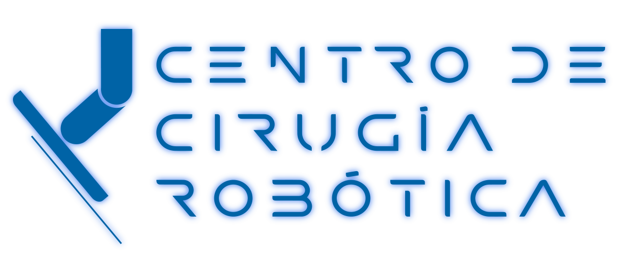 Logotipo del Centro de Cirugía Robótica en letras color azul